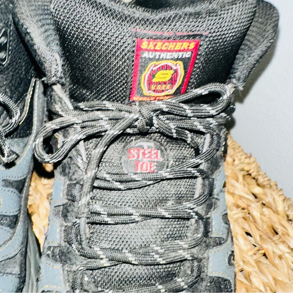 Skechers Holdredge Rebem Steel Toe EH Work Boots Men's 9.5 W Black/Charcoal - Picture 12 of 12